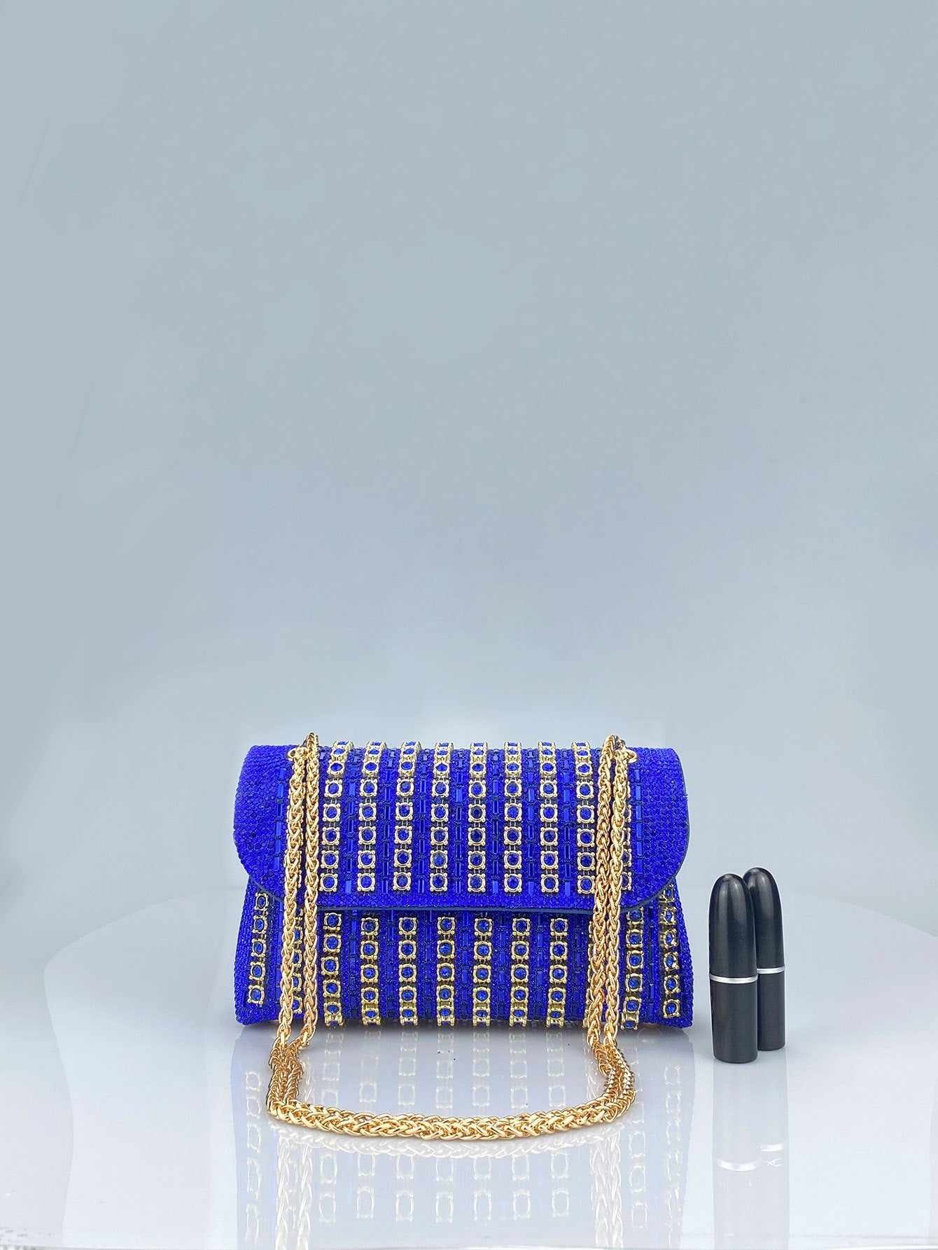 Elegant Clutch Bag with Rhinestones