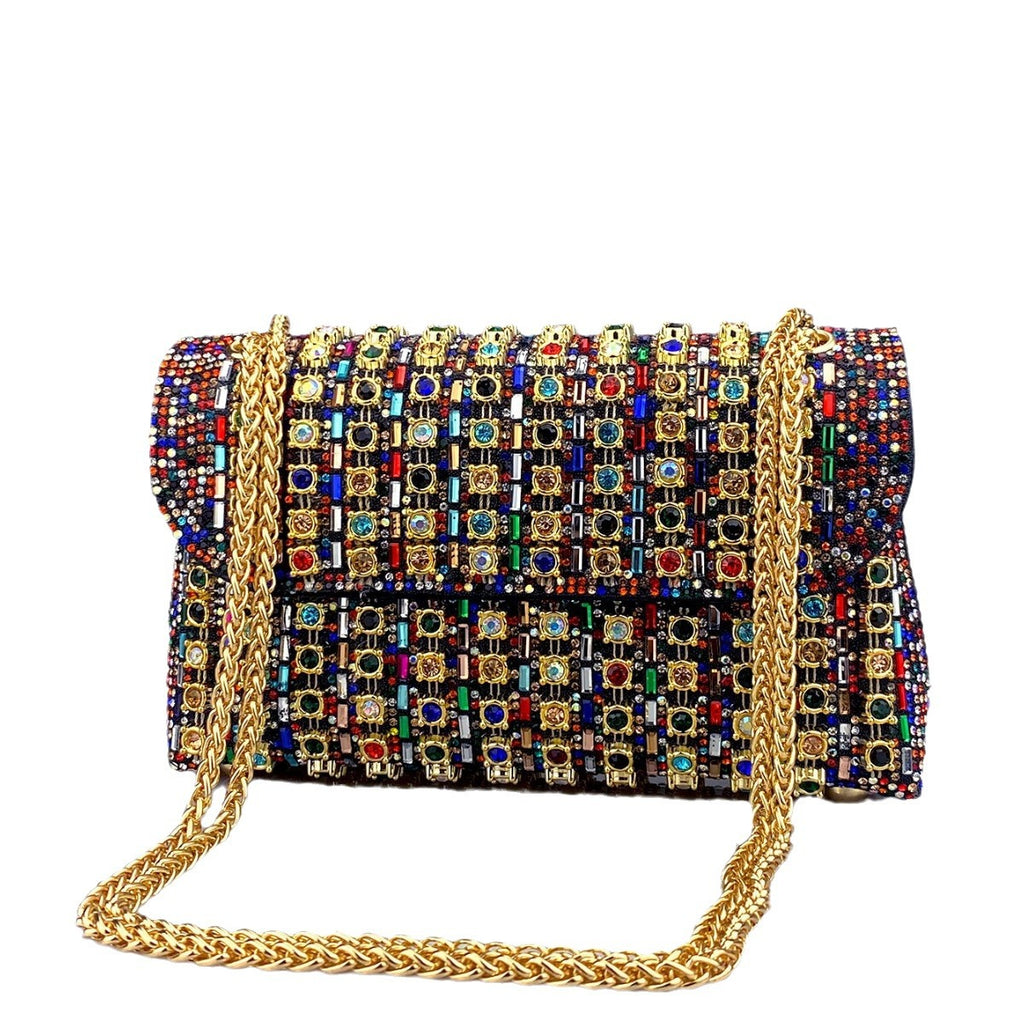 Elegant Clutch Bag with Rhinestones