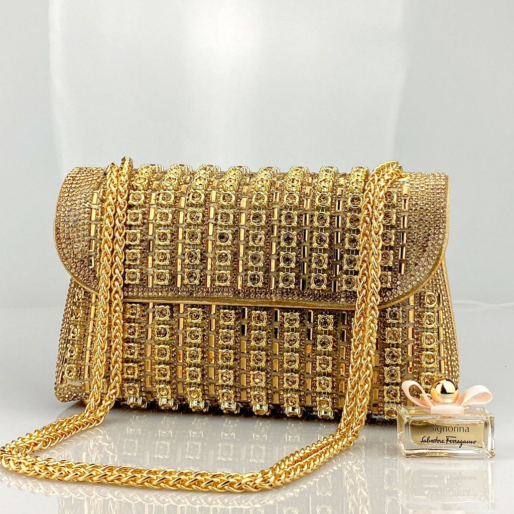 Elegant Clutch Bag with Rhinestones