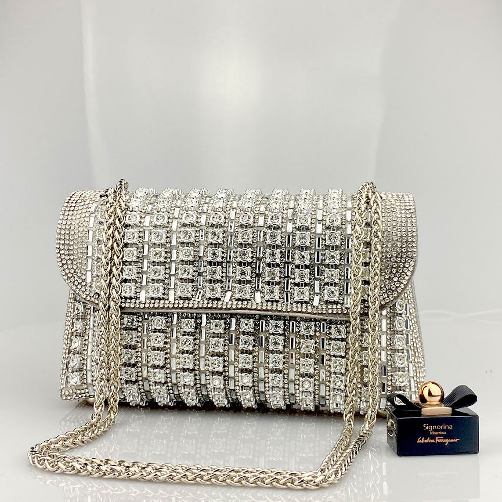 Elegant Clutch Bag with Rhinestones
