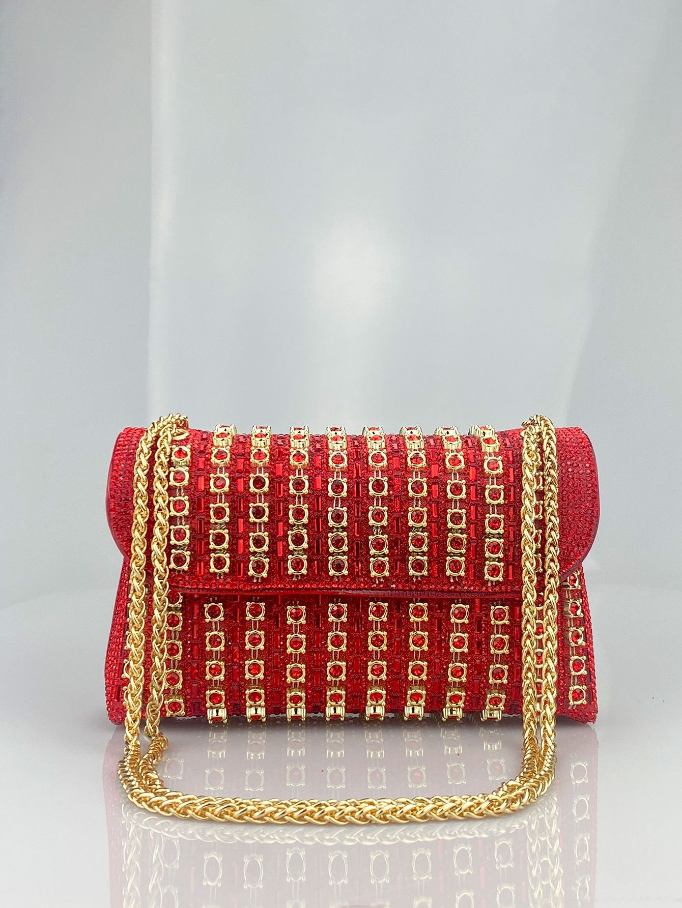 Elegant Clutch Bag with Rhinestones