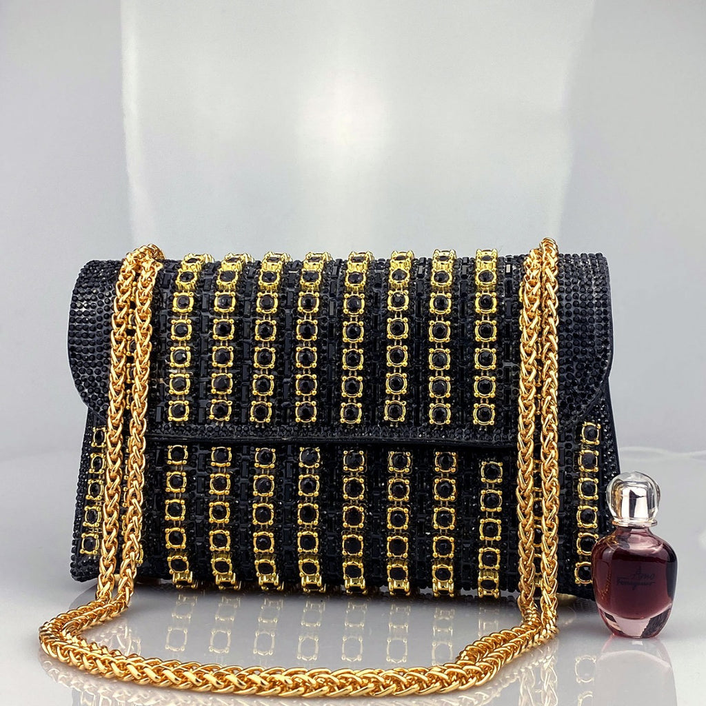 Elegant Clutch Bag with Rhinestones