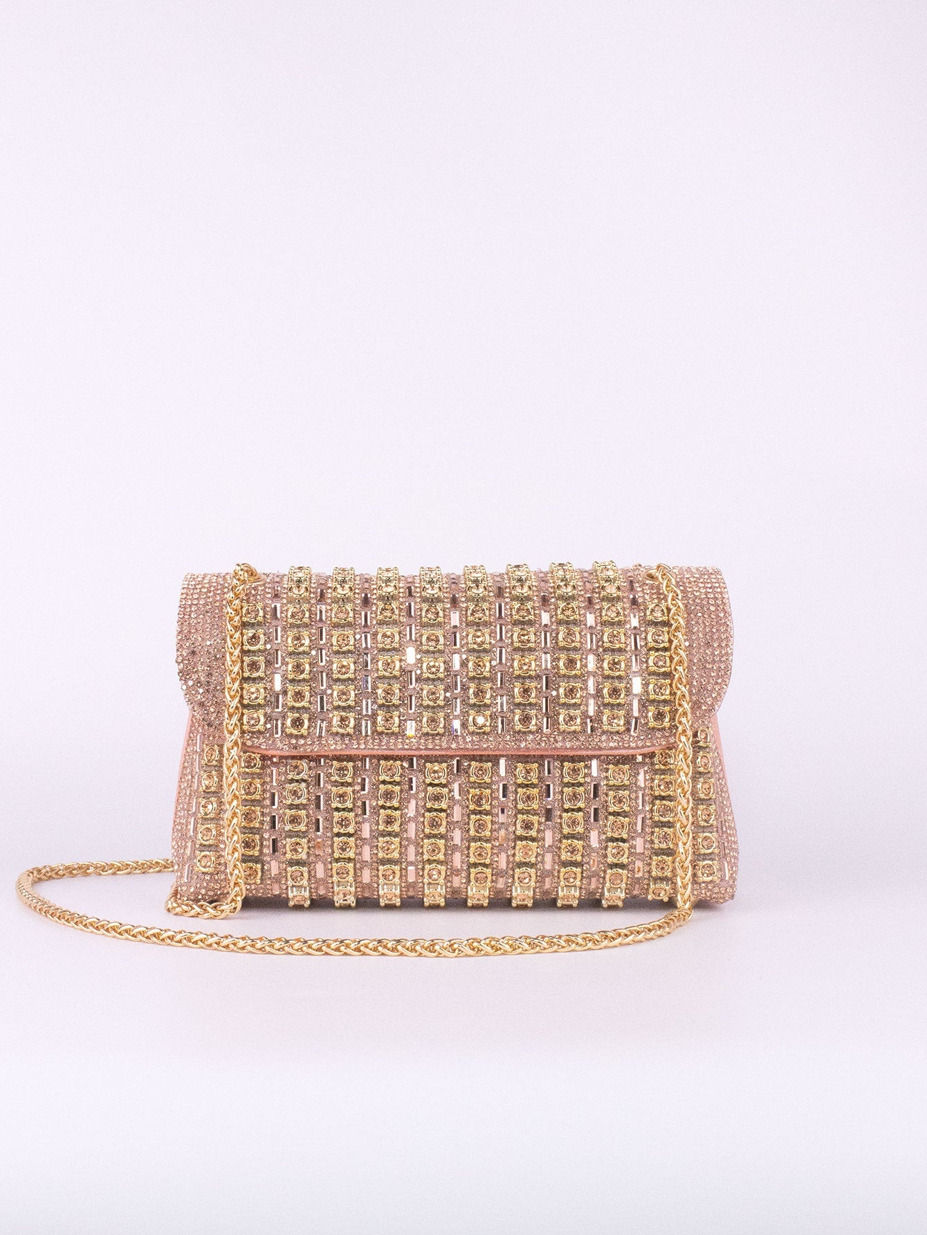 Elegant Clutch Bag with Rhinestones