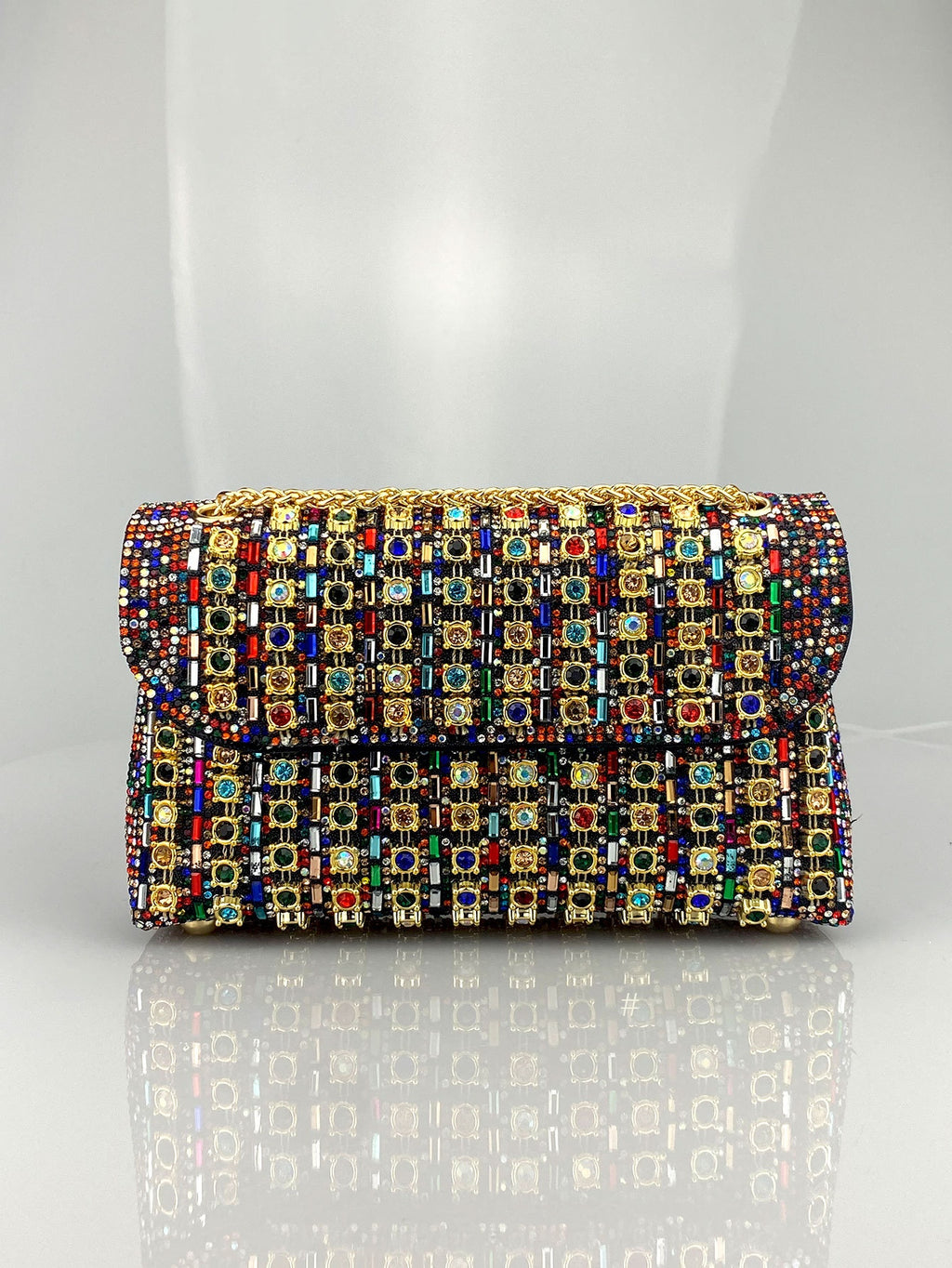 Elegant Clutch Bag with Rhinestones