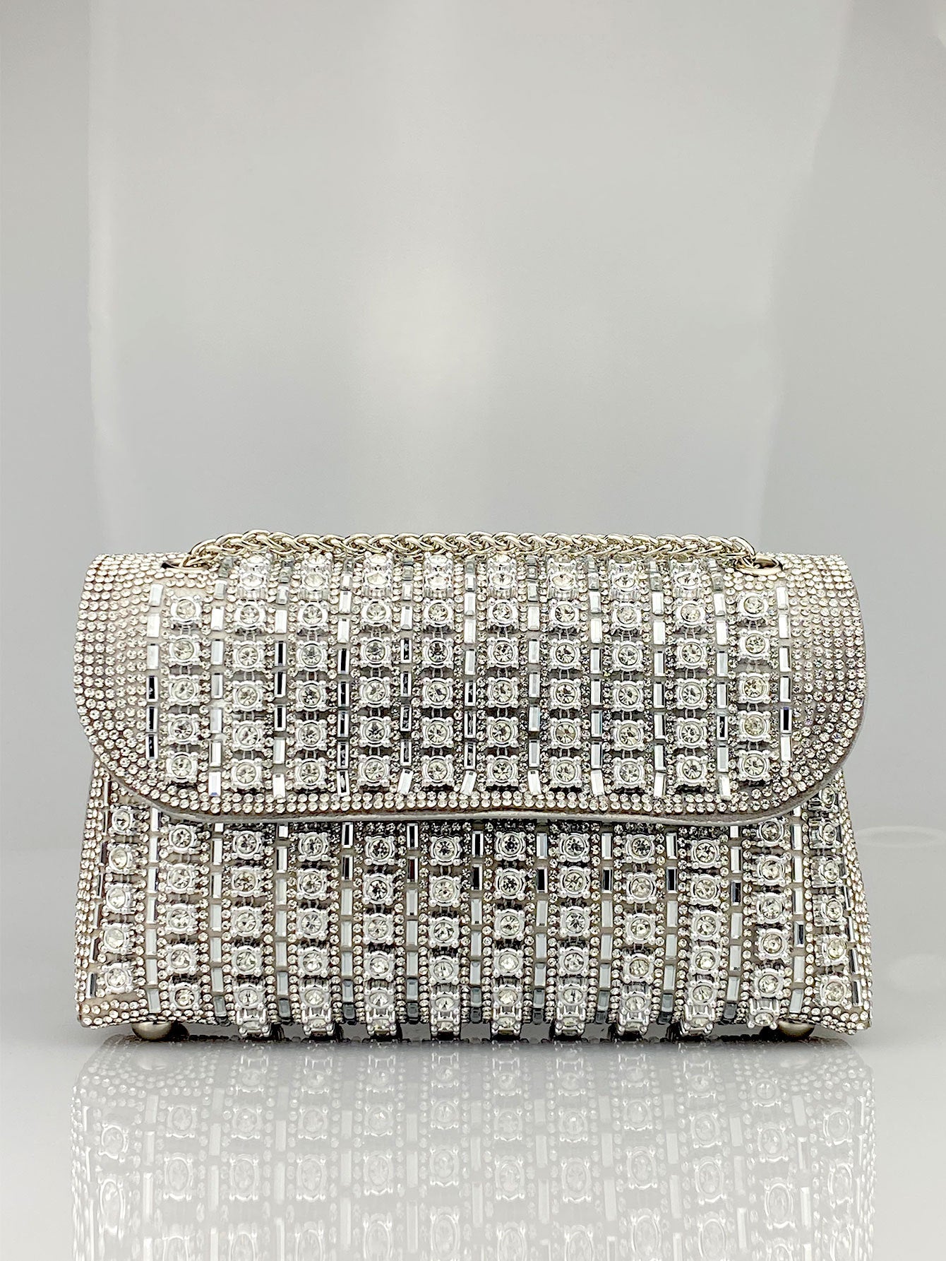 Elegant Clutch Bag with Rhinestones