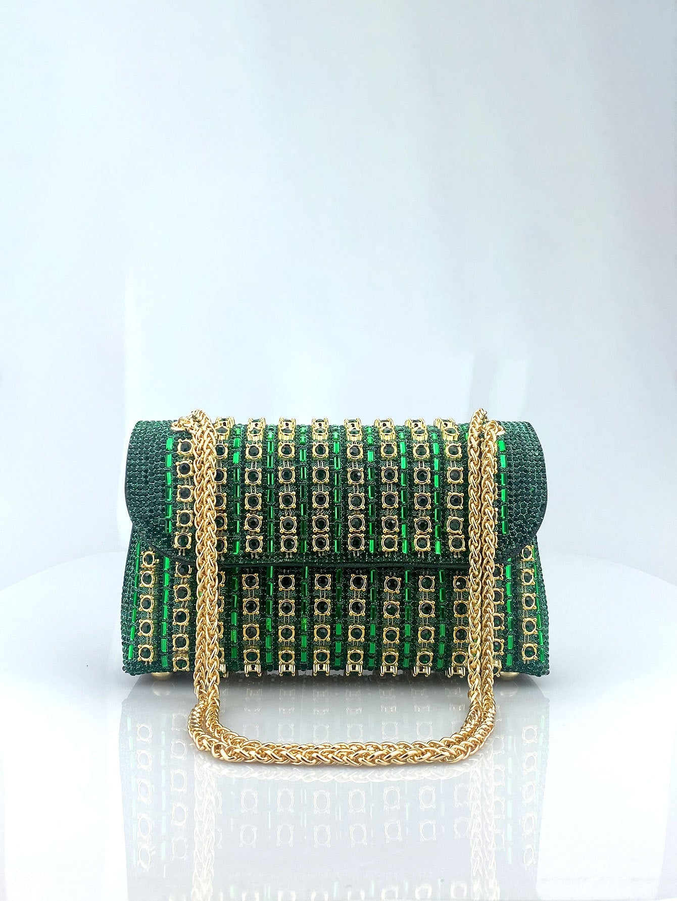 Elegant Clutch Bag with Rhinestones