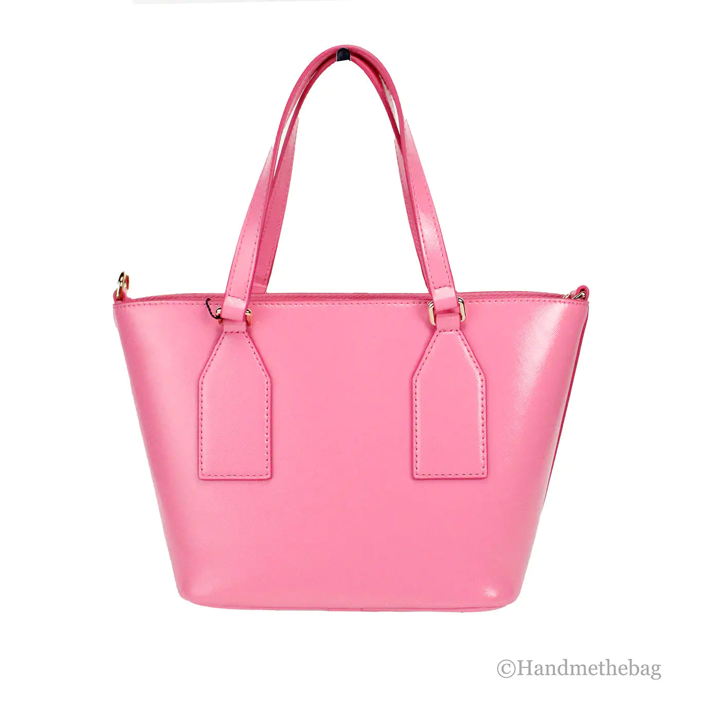 Marc Jacobs Small Candy Pink Leather Tote Crossbody Bag