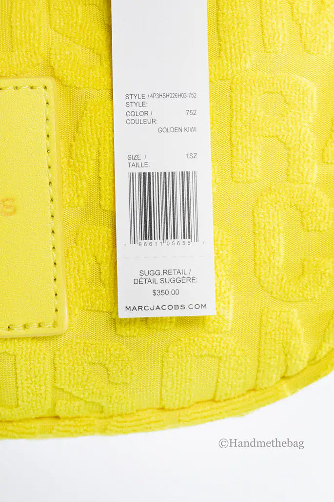 Marc Jacobs Monogram Kiwi Terry Shoulder Bag